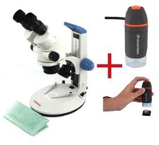 MICROSCOPIO ZOOM STEREO MODERNO CON UN MICROSCOPIO DIGITALE OMAGGIO BONUS!