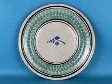 Antico Piatto Popolare Ceramica Siciliana 43cm Maiolica Caltagirone Fine XIX Sec