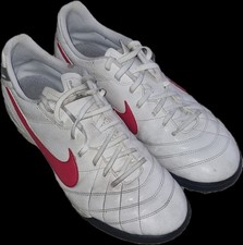 Nike Tiempo Retro AstroTurf Scarpe da Ginnastica Bianco/Rosso UK Taglia 9 5