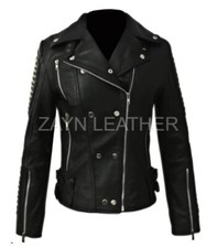 Giacca Motociclista Donna Nera