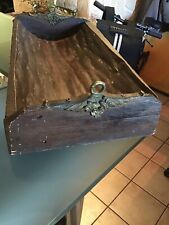 Raro Vassoio Di Bilancia Romana Pesi Bambino Debut XIX Legno E Bronzo Farmacia