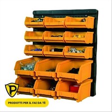 Pannello con vaschette a parete per minuteria portautensili contenitori ArtPlast