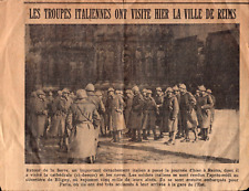 1935 RITAGLIO DI GIORNALE - VISITA DELLE TRUPPE ITALIANE NELLA CITTA' DI REIMS