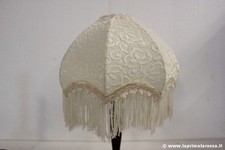 SINGOLARE PARALUME IN PIZZO COLOR PANNA H cm 17 diam.25 PER LAMPADA - LUME