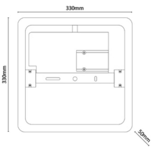 Plafoniera quadrata led - plafoniera, ip54