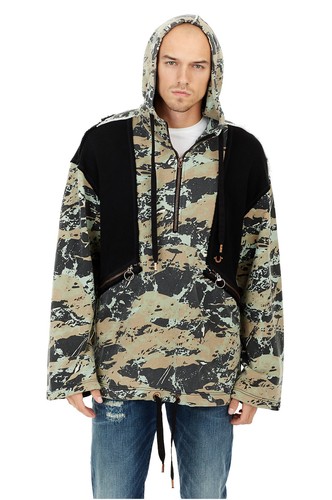 Felpa con cappuccio - , militare
