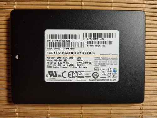 Samsung pm871 sata ssd 256 - pm871, gb