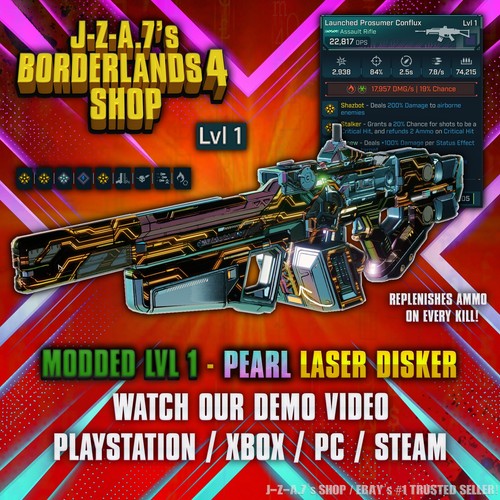 Borderlands modded lvl 1 - modded,