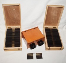 STEREOSCOPIO VISORE FOTO 3D ICA AKT-GES DRESDEN E 96 LASTRE IN VETRO PRIMO '900