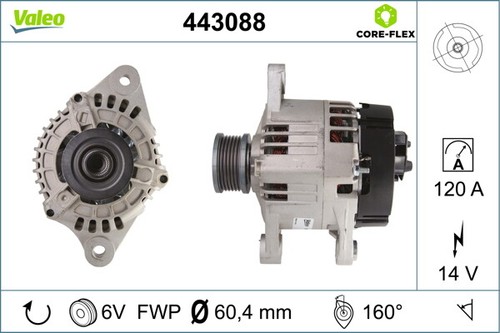 Alternatore 443088 valeo - 443088, per