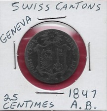 SWEDEN SWISS CANTONS,GENEVA 25