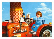 1977 MILANO Bambino su modello trattore FIAT 311 R *Cartolina VINTAGE FG VG