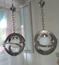 Coppia lampadari Opalino