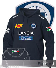 FELPA LANCIA DELTA HF INTEGRALE MARTINI RAGING 4 Auto  Cappuccio Cotone BL