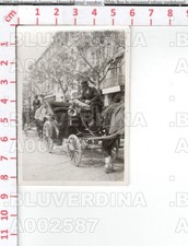 A2587 COMO CITTA FOTOGRAFIA CM 6x8 PIAZZA CAVOUR 1910 CAROZZA COCCHIERE