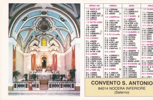 Calendarietto convento - calendarietto,