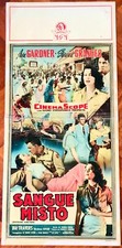 SANGUE MISTO - LOCANDINA ORIGINALE 1a EDIZIONE 1957 - AVA GARDNER