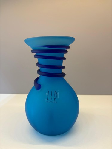 Vaso murano vetro soffiato - murano, blu