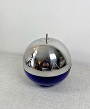 CONTENITORE MELA VETRO E ACCIAIO MORINOX ANNI 70 INSPIRED BY ETTORE SOTTSASS