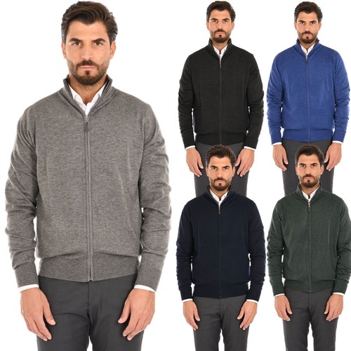Cardigan uomo zip lana - cardigan,