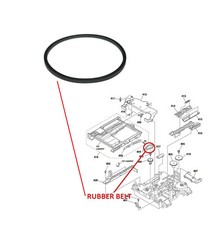 Cinghia in gomma per unità di