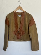 Giacca vintage Giorgio Armani bolero pelle hippy scamosciata M/L