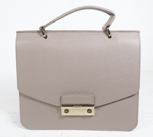 Furla julia gray leather top - furla,