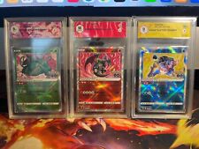Set composto da trio Blastoise, Charizard, Venusaur Radiant pokemon go GRAAD