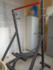 Rack Stazione Multifunzione con barra di trazione, panca, manubri e pesi gommati