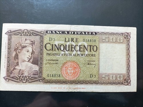 500 lire italia - 500, ornata
