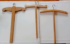 Set 3 grucce Vintage appendiabiti in legno artigianali made in italy