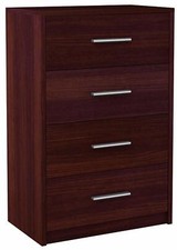 MATKAM Cassettiera Bodo 4S in Aspetto Moderno, L60 x H75 x P35 cm, Wengé