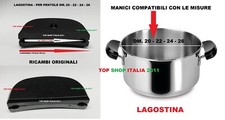 LAGOSTINA COPPIA MANICI MANICO MISURA 20-22-24-26 CASSERUOLA PENTOLA 2 2025