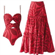 Costume Intero Con Gonna Lunga