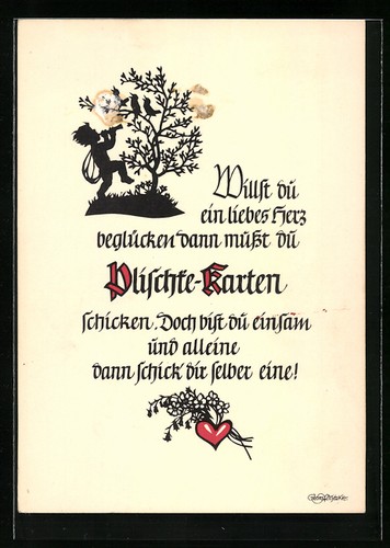 Cartolina artista georg - cartolina, d'artista