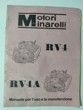 Minarelli motori RV4 - RV4A 1985 manuale per l'uso e la manutenzione 