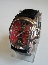 Men's Silver Finish Red &