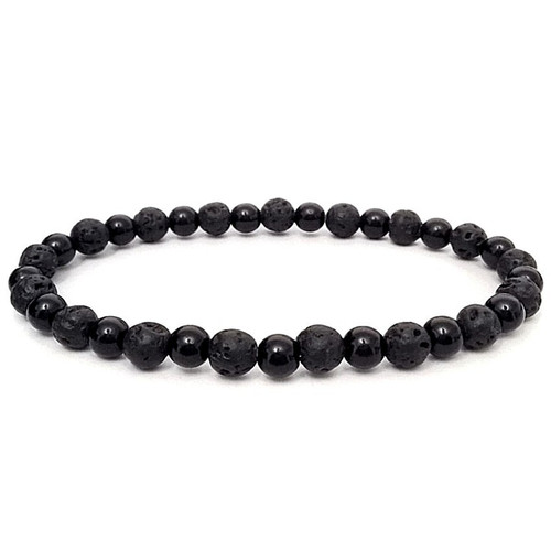 Bracciale pietra lavica - bracciale,
