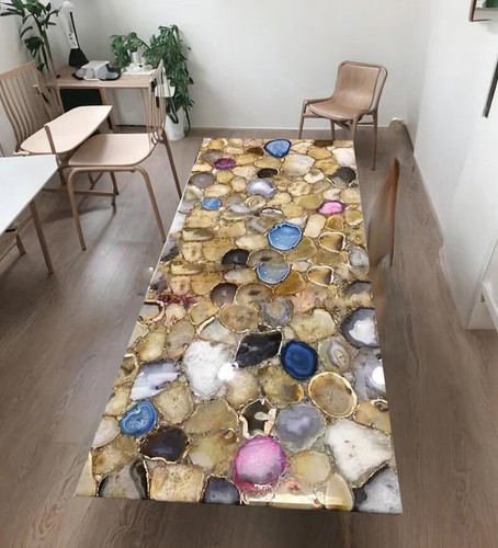 Tavolo pranzo misto pietra - da,