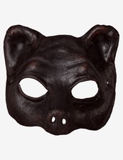 Orso Nero In Pelle Maschera Veneziana Originale Artigianale Fatta A Venezia!