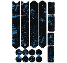 Kit 16 Adesivi Bici Nero Blu