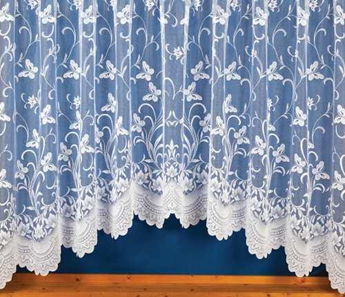 Tenda rete bianca floreale - rete,