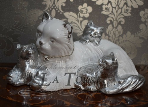 Statua scultura mamma - , gatto