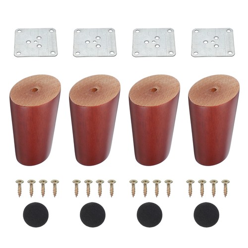 Gambe per mobili legno 4pz - in, legno,