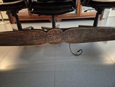 Tavolo in Legno Massello Antico con Superficie In vetro