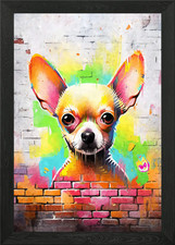 Chihuahua Graffiti Corniciato