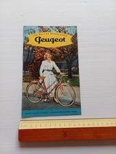 Peugeot catalogo produzione biciclette 1958 depliant originale testo francese