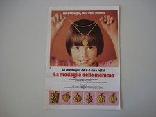 advertising Pubblicità 1971 MEDAGLIA GIOIELLI UNO A ERRE  UNOAERRE
