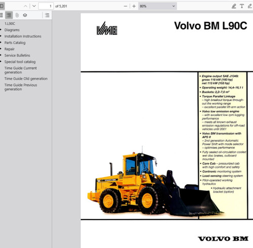 Volvo l90c pale - l90c,