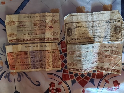 Monete carta antiche da - monete, di
